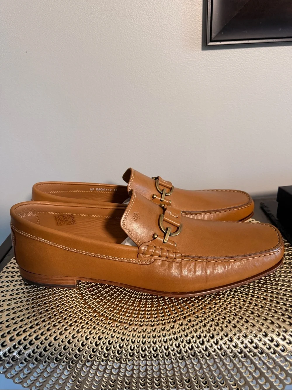 Donald Pliner Men's Tan Leather DACIO Loafer Size 15